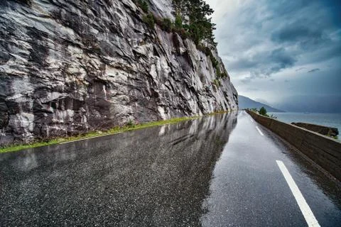 Wet road Stock Photos