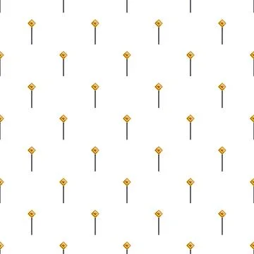 Wet road sign warning pattern illustration Stock Illustration