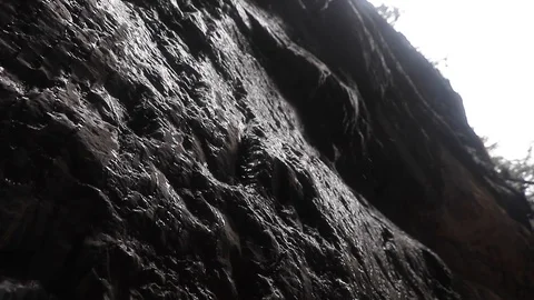 Wet rock wall Stock Footage 112365949