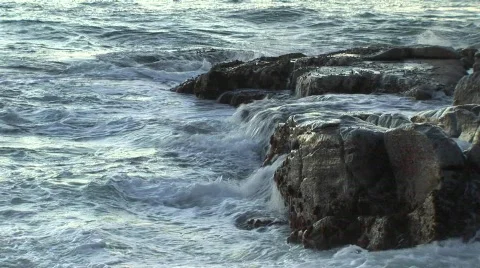 Wet rocks HQ Stock Footage 495364