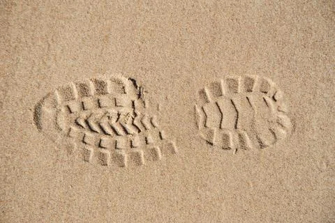 Wet sand boot Stock Photos
