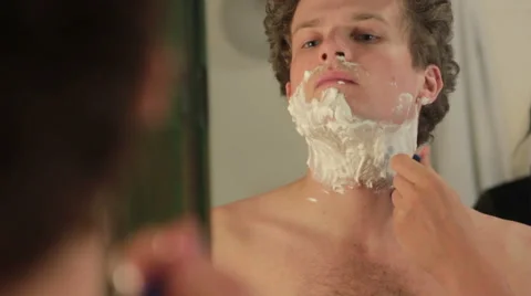 Wet shaving Stock Footage 40844847