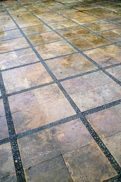 Wet Stone Tiles with Grid Pattern 스톡 사진
