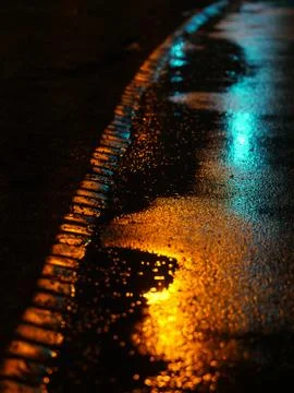 Wet streeet Stock Photos