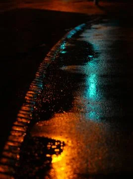 Wet streeet Stock Photos