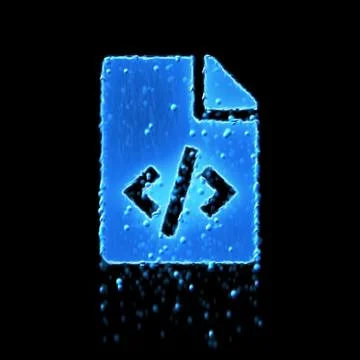 Wet symbol file code is blue. Water dripping Stock Illustration