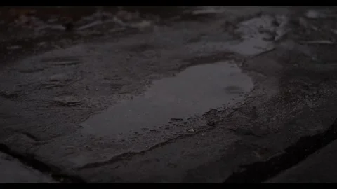 Wet tile with rain drops, UHD, 709 colour profile, b-roll footage Stock Footage 277231680