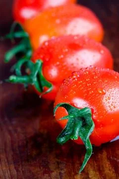 Wet tomatoes Foto stock