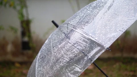 A wet umbrella Stock Footage