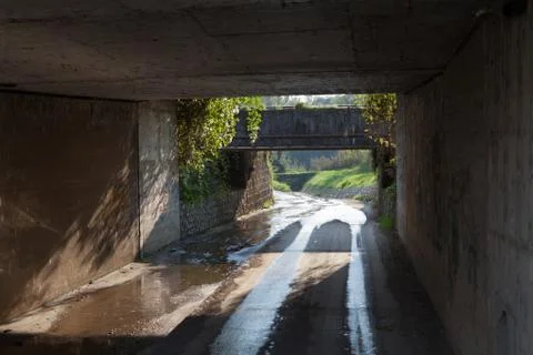 Wet underpass Stock Photos