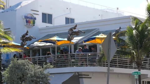 Wet Willies Rooftop Restaurant Ocean Drive South Beach Miami Florida Video stock 150575091