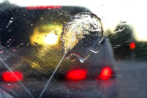 Wet windshield Stock Photos