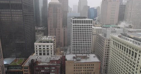 Wet winter day in Chicago Stock Footage 221874501
