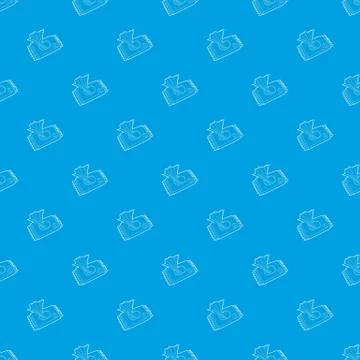 Wet wipe pack pattern seamless blue 스톡 일러스트