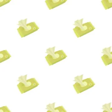 Wet wipe pack pattern seamless vector Illustrazione stock