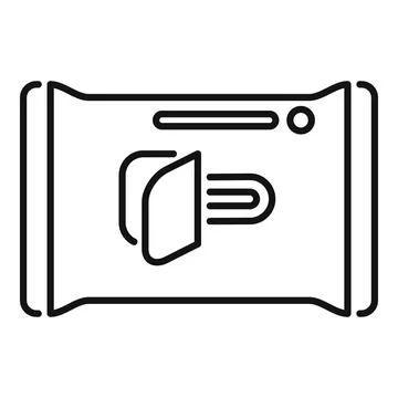 Wet wipes pack with open flap dispensing wipe Stock Illustration