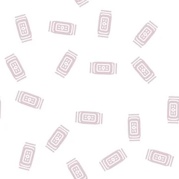 Wet wipes package glyph vector seamless pattern Stock Illustration