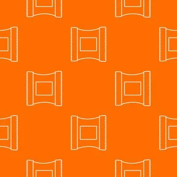 Wet wipes package pattern vector orange 스톡 일러스트