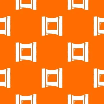 Wet wipes package pattern vector orange Stock Illustration
