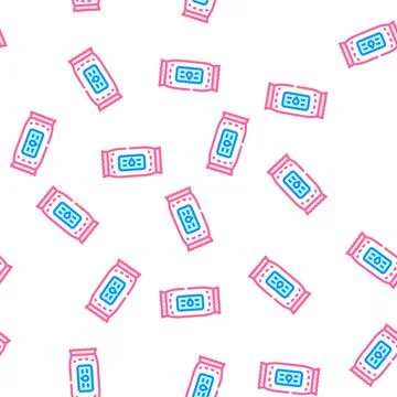 Wet wipes package vector seamless pattern 스톡 일러스트