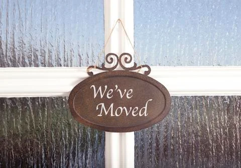 We've moved 스톡 사진