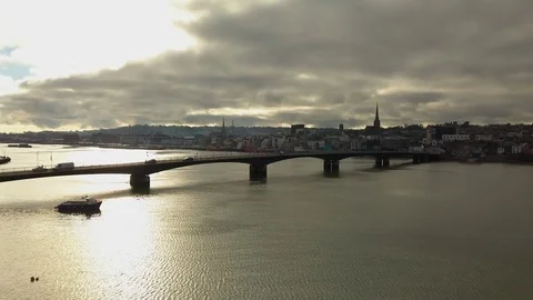WexfordBridge - Approach Stock-Footage 124902379