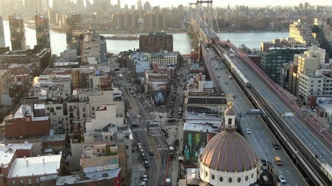 Weylin Williamsburg Bridge Subway Stockbeeldmateriaal 102065005
