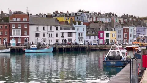 Weymouth Harbour During Lockdown Stock Footage 143653929