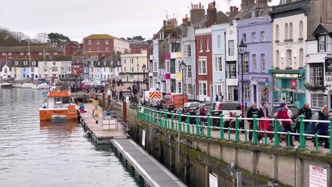 Weymouth Harbour During Lockdown Stock Footage 143654136