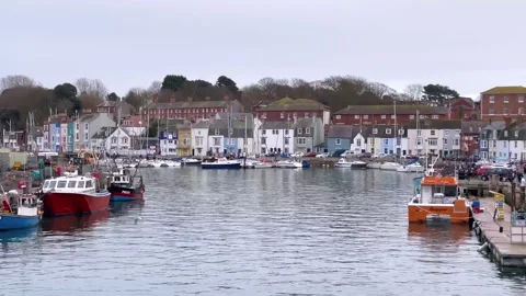 Weymouth Harbour During Lockdown Stock Footage 143654286