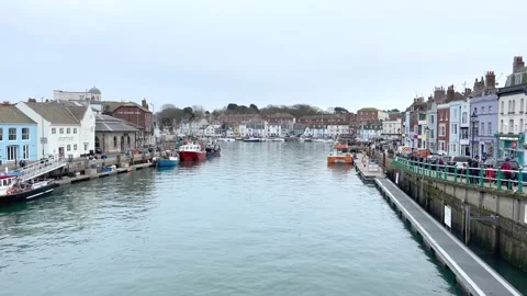 Weymouth Harbour During Lockdown Stock Footage 143654393