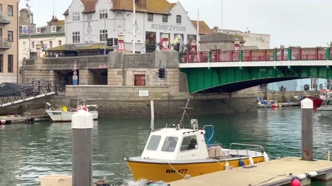 Weymouth Harbour During Lockdown Stock Footage 143654533
