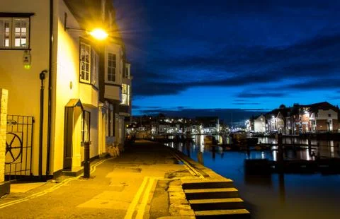 Weymouth quay twilight Stock Photos