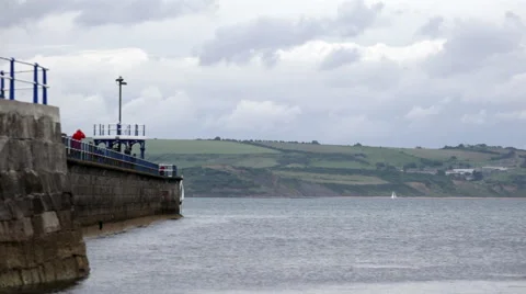 Weymouth Stone Pier Stock Footage 64777402