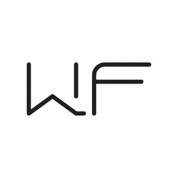 Wf initial letter vector logo icon Illustrazione stock