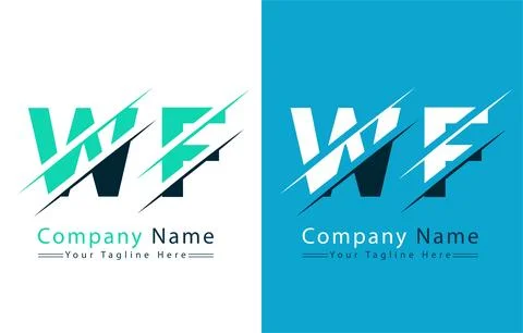 WF Letter Logo Design Concept. Vector Logo Illustration Stock Illustration