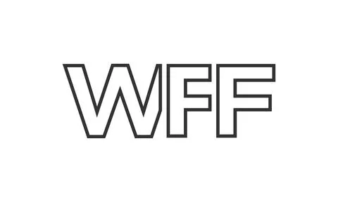 WFF logo design template with strong and modern bold text. Initial based ve.. Stock Illustration
