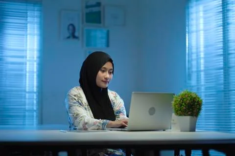 WFH NIGHT (45) - working on computer Stock Photos