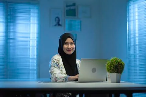 WFH NIGHT (47) - working on computer Stock Photos