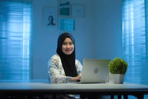 WFH NIGHT (48) - working on computer Stock Photos