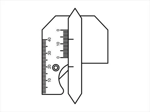 WG-1 template. Measuring device. Illustrazione stock