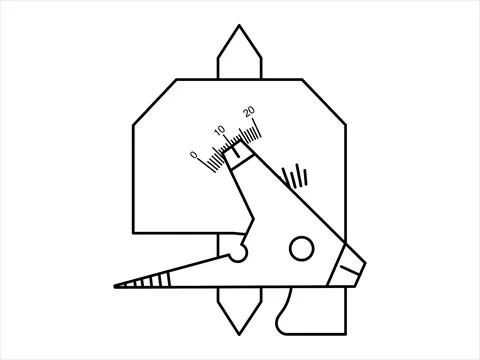 WG-1 template. Measuring device. Stock Illustration