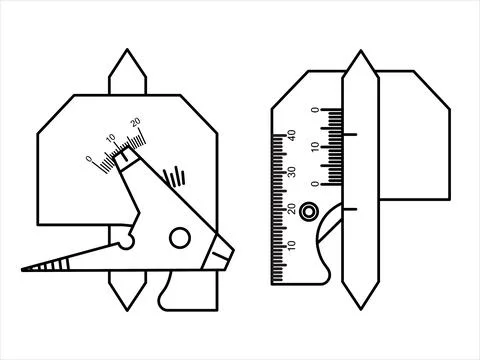 WG-1 template. Measuring device. Stock Illustration