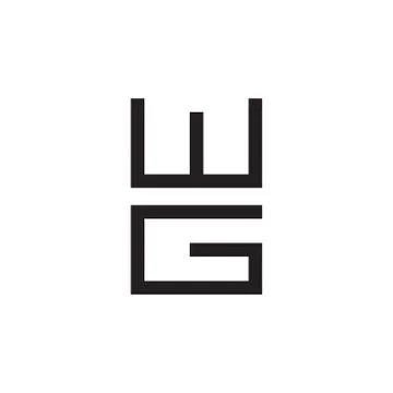 Wg initial letter vector logo icon Stock-Illustration