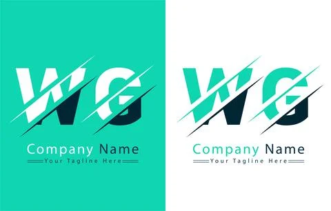 WG Letter Logo Vector Design Template Elements 库存插图