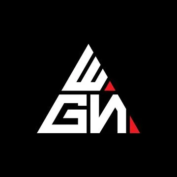 WGN triangle letter logo design with triangle shape. WGN triangle logo desi.. Stock Illustration