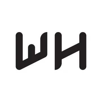 Wh initial letter vector logo icon Stock Illustration