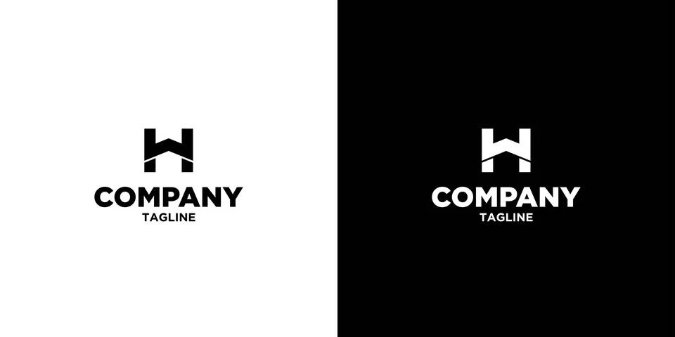 WH initials logo design is suitable for simple and modern housing and real .. Stock Illustration