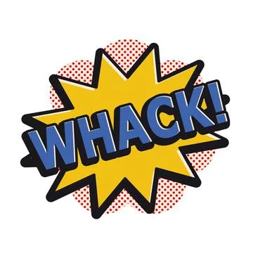Whack Comic Explosion Vector 스톡 일러스트
