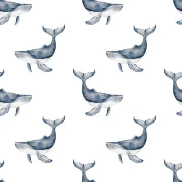 Whale and seal textile pattern design suitable for various packaging and pr.. Stock Illustration